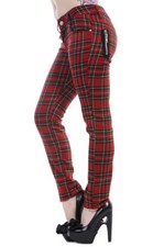 Red Tartan Karo Skinny Punk