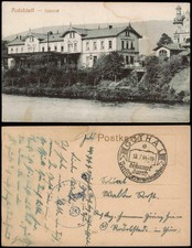 Ansichtskarte Rudolstadt Bahnhof 1944  gel. Feldpoststempel WK2