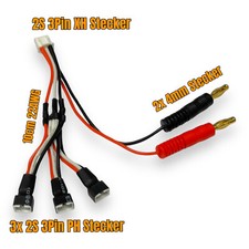 Ladekabel 1 auf 3x JST PH 2S 3Pin Balancer XH E-Flite Micro UMX Serie Blade Lipo