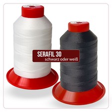 AMANN Serafil 30 Nähgarn 900m Polyester Schwarz Weiß reißfest