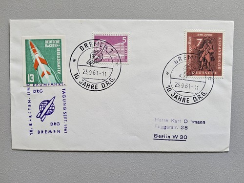 Sonderbeleg raketenpost 1961 - sonderbeleg,