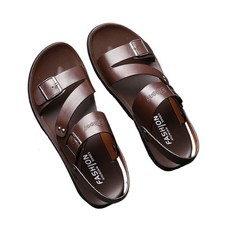 Herren Sandalen PU Leder Bequem Sommer Walking Trekking Strand Fußbett