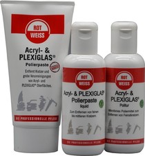 ROTWEISS Poliermittel für Acryl & PLEXIGLAS ® - Fenster Scheiben Scheinwerfer