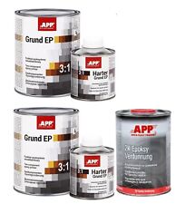 2 x APP 2K Epoxy Grundierung EP Epoxid 3:1 hellgrau 1,2kg + 1 x EP Verdünner 1L