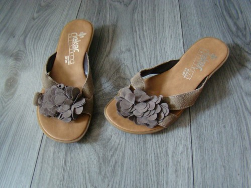 Rieker damen pantoletten leder - damen,