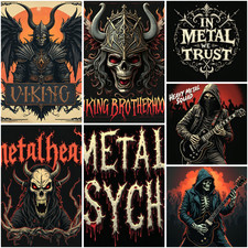 Metal Vinyl Aufkleber Heavy