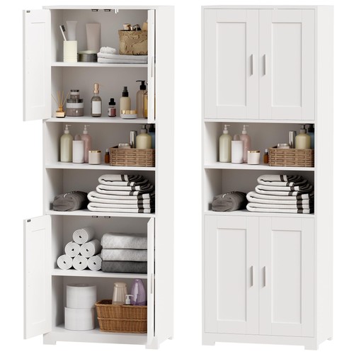 Weiß badezimmerschrank hoch - weiß,