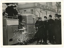 Orig. PRESSE Foto englische Feuerwehr Feuerspritze für Finnland in London 1940