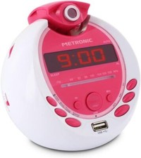 Metronic Miss Angel MP3 Radio – Radiowecker mit FM & USB – Weiß/Lila
