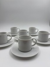 Seltmann Weiden Mokkatassen Set weiß klassisch 6 Tassen mit Untertassen