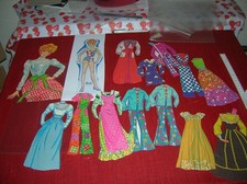 anziehpuppe Vintage Barbie Papierpuppe