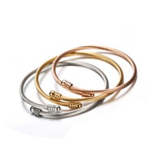 Edelstahl Damen Geflochten