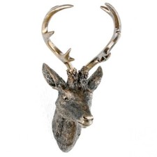 Geweih Hirschgeweih 20x12x30cm bronze Kunststoff 10Ender Hirschkopf Wanddeko