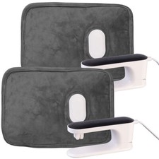 infactory 2er-Set Kleine elektrische Samt-Wärmflasche, 3 Temperatur-Stufen