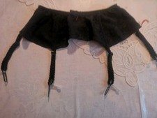 NoName Strapsgürtel Strumpfhalter Hüfthalter Schwarz Spitze 4er Gut Gr. 34