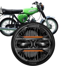 E24 LED Scheinwerfer Bernstein DRL für Simson S51 S50 Schwalbe STAR KR51/2 PNP