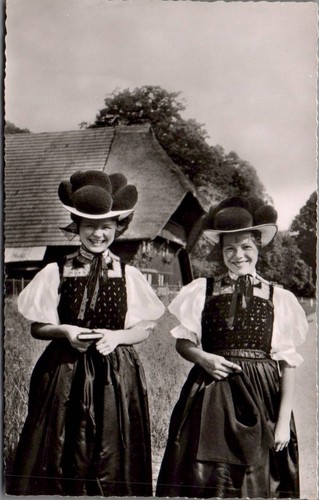 Tracht schwarzwald sonntag - ak,