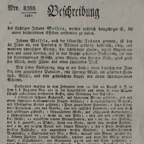 Fahndungsplakat historisch