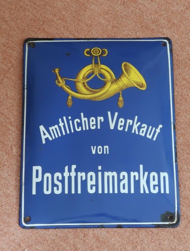 Emailleschild reichs post - emailleschild,