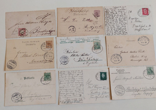 Bahnpoststempel 8 x - 8,