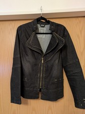 Boysen's!! Ausgefallene kurze schwarze Jeansjacke m. optischen Highlights Gr. 46