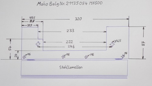 Balg maho mh500w nr - mh500w, (nr
