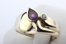 Rubin Ring 333 er Gelbgold