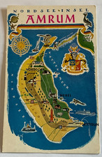 Amrum Nordseeinsel , Landkarten AK mit Nebel Norddorf Wittdün , Insel Föhr
