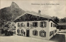 Ak Oberammergau in Oberbayern,  Muiltona-Haus, Kofel, Bergsicht - 4933514