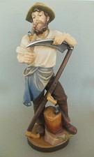 Landwirt Holzfigur Bauer mit