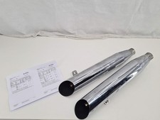 Harley-Davidson Dyna Fat Bob & Wide Glide Endschalldämpfer/ Auspuff TÜV Chrom  R