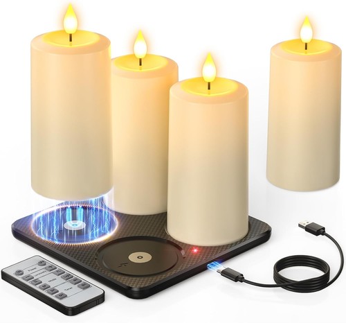 Led kerzen set 4er - led, mit