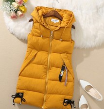 Damen Baumwollweste Kapuze