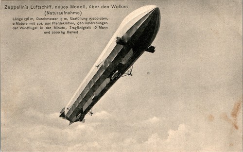 Zeppelin luftschiff neues - ak,