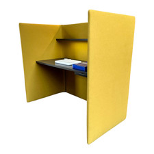 COR Schreibtisch Floater 84920 Platte Schiefer Stoff Curry Mit Beleuchtung