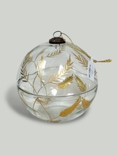 Nostalgie Weihnachtskugel Keksdose Gebäckdose Glas Antikstil Gold Glaskugel 17cm