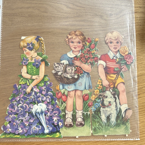Oblate glanzbild kinder mit - oblate, &
