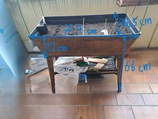 2 Stück Hochbeet Kunststoff mit Plane, L= 74cm, B= 36,5cm, gesamt Höhe 66cm