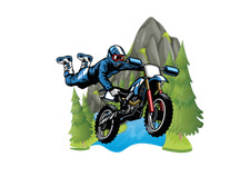 Motocross-Autoaufkleber/Wandta