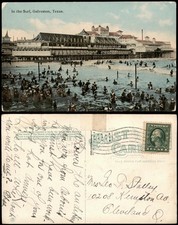 Postcard Galveston (Texas) In the Surf - Taxas 1914