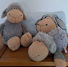 Nici Schaf Jolly Mäh James Grau Schlenker, liegend, Kissen