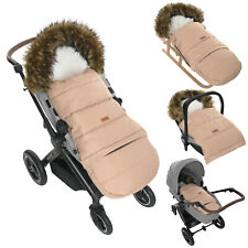 Winter Fußsack für Kinderwagen Babyschale Schlittensack-wasserdicht-115/85 cm