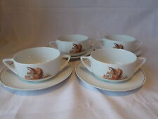 4x Rosenthal Donatello Suppentasse + Unterteller 