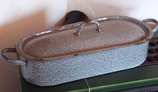 Emaille Bräter Fisch Topf