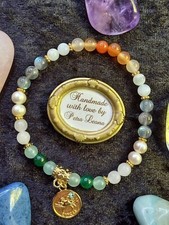 KREBS Sternzeichen Armband Geburtsstein Edelstein MONDSTEIN PERLE u.w. Schmuck