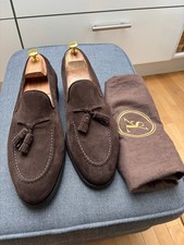 SKOLYX Tassel Loafer – Dunkelbraun Wildleder – Größe UK 9,5 - neuwertig!