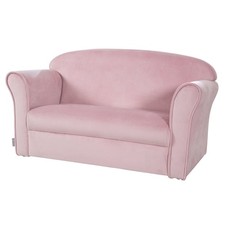 Kindersofa Lil Sofa – Armlehnen, Kindercouch, Samtstoff, Rosa- B-Ware