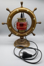 Steuerrad Holz/Tischlampe mit