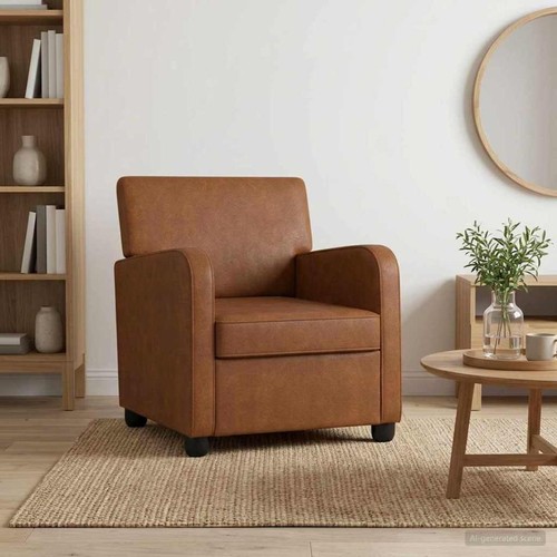 Sessel antikbraun kunstleder - sessel,