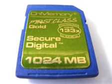 1GB Secure Digital Card 133x ( 1 GB SD Karte ) CnMemory gebraucht